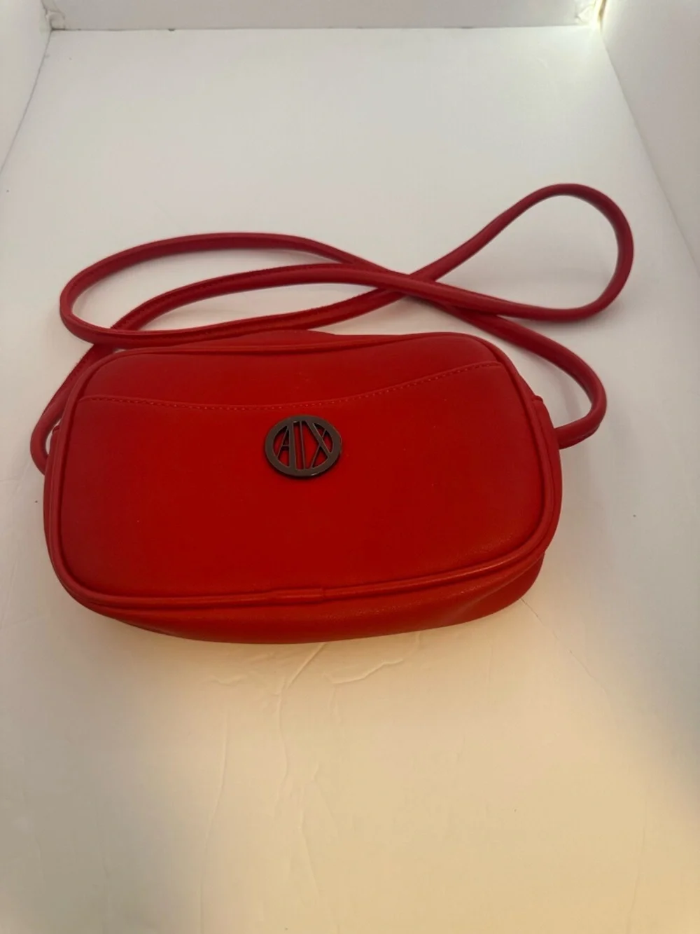 Armani Exchange Red Crossbody Bag with AX Logo